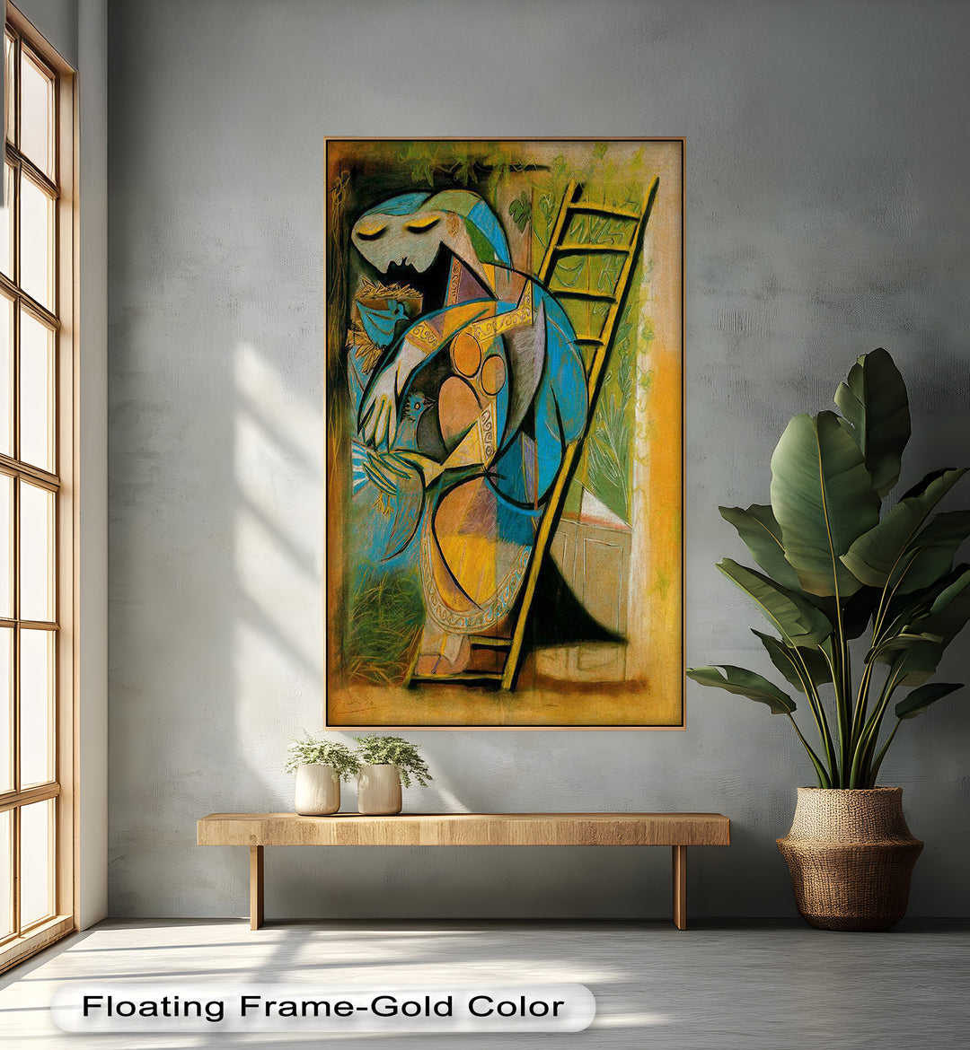 Nest of Peace – Symbolic Cubist Oil Painting