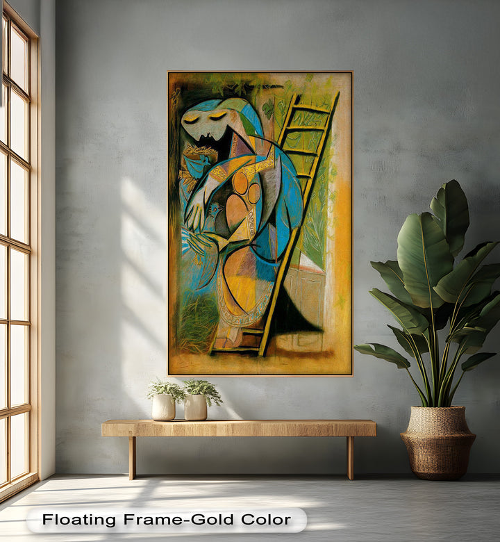Nest of Peace – Symbolic Cubist Oil Painting