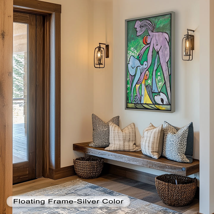 Reclining in Nature – Picasso-Inspired Abstract Nude Oil Painting