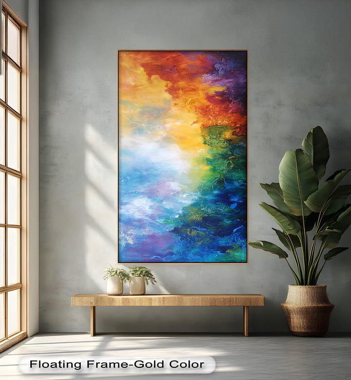 Celestial Vortex – Dreamlike Color Fade Abstract Oil Painting