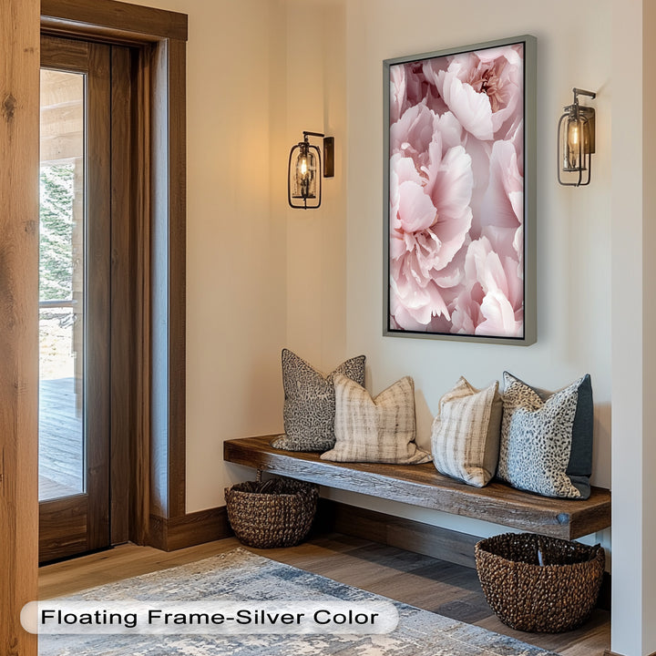 Blushing Petal Bloom – Soft Pink Peony Flower Oil Painting
