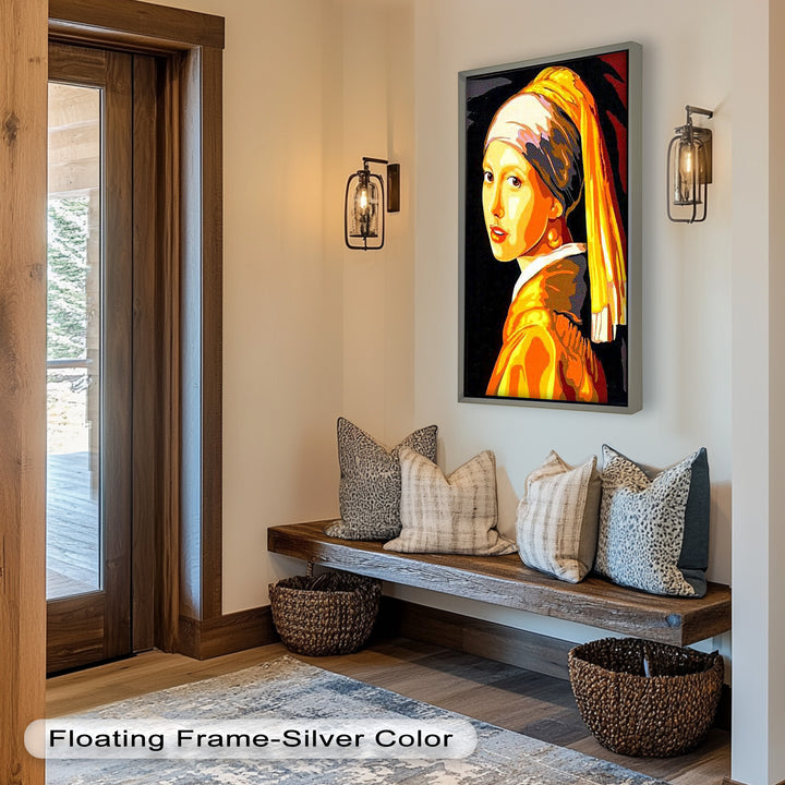 Modern Interpretation of Girl with a Pearl Earring - Renaissance Oil Painting