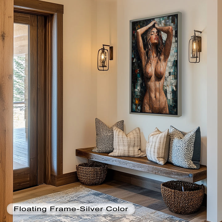 Sensual Mosaic – Abstract Female Nude Oil Painting