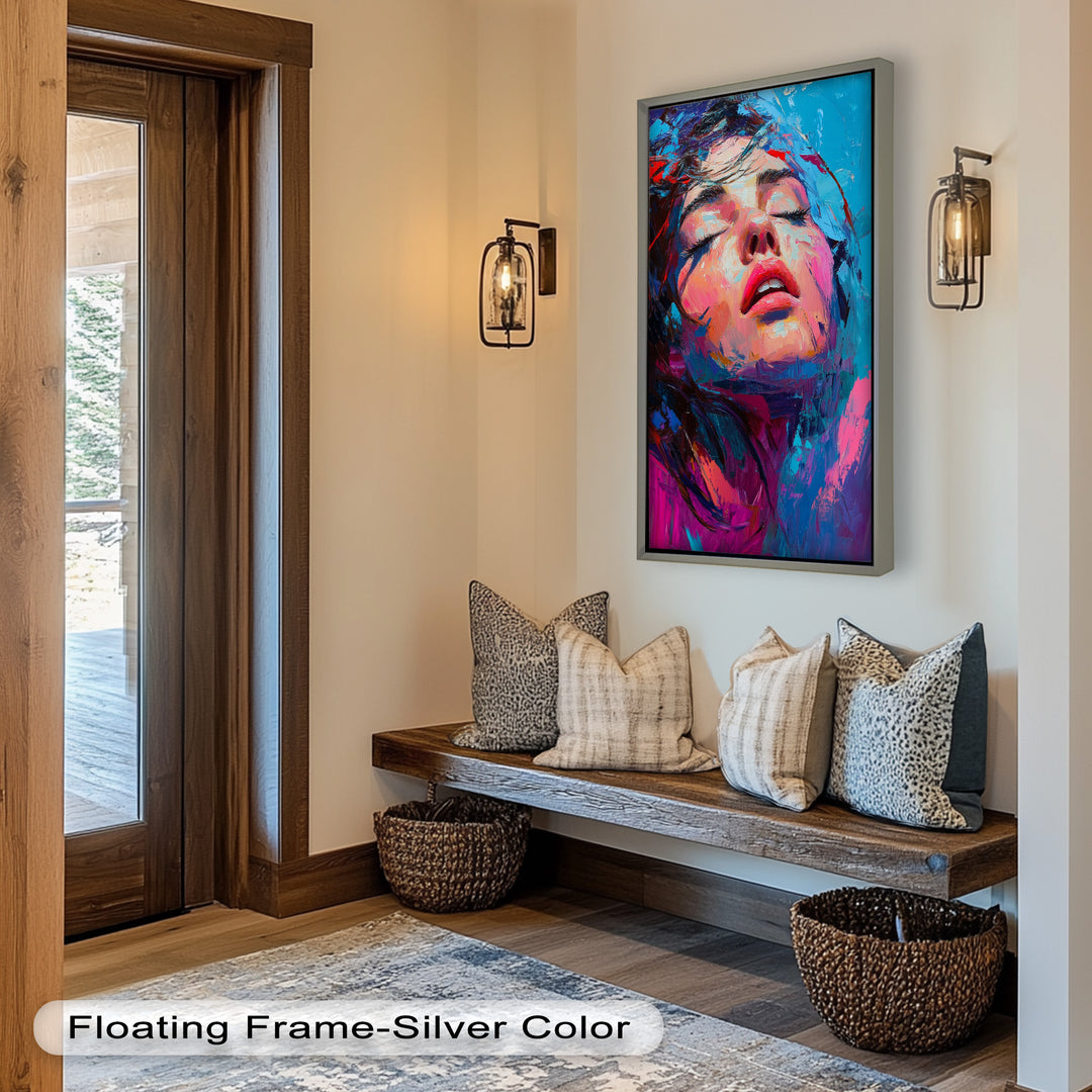 Ecstasy in Color – Vibrant Expressionist Portrait Oil Painting
