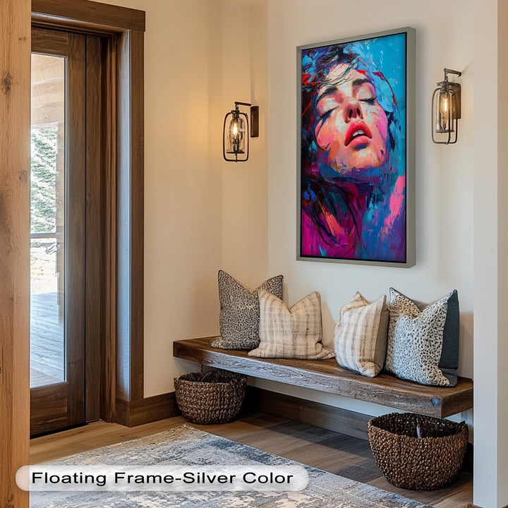 Ecstasy in Color – Vibrant Expressionist Portrait Oil Painting