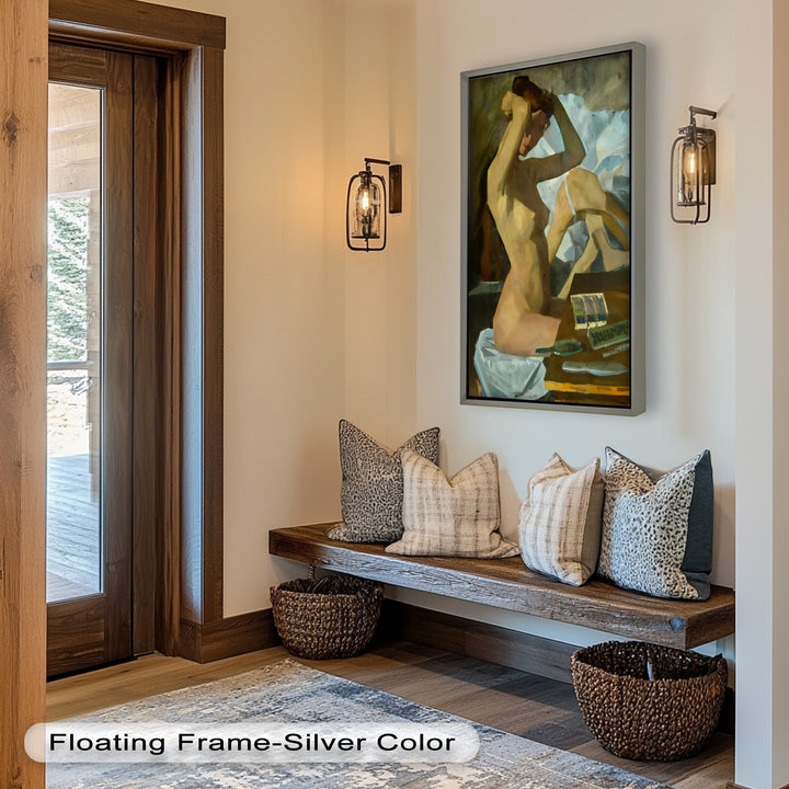 Muted Reverie – Figurative Nude Oil Painting in Earth Tones