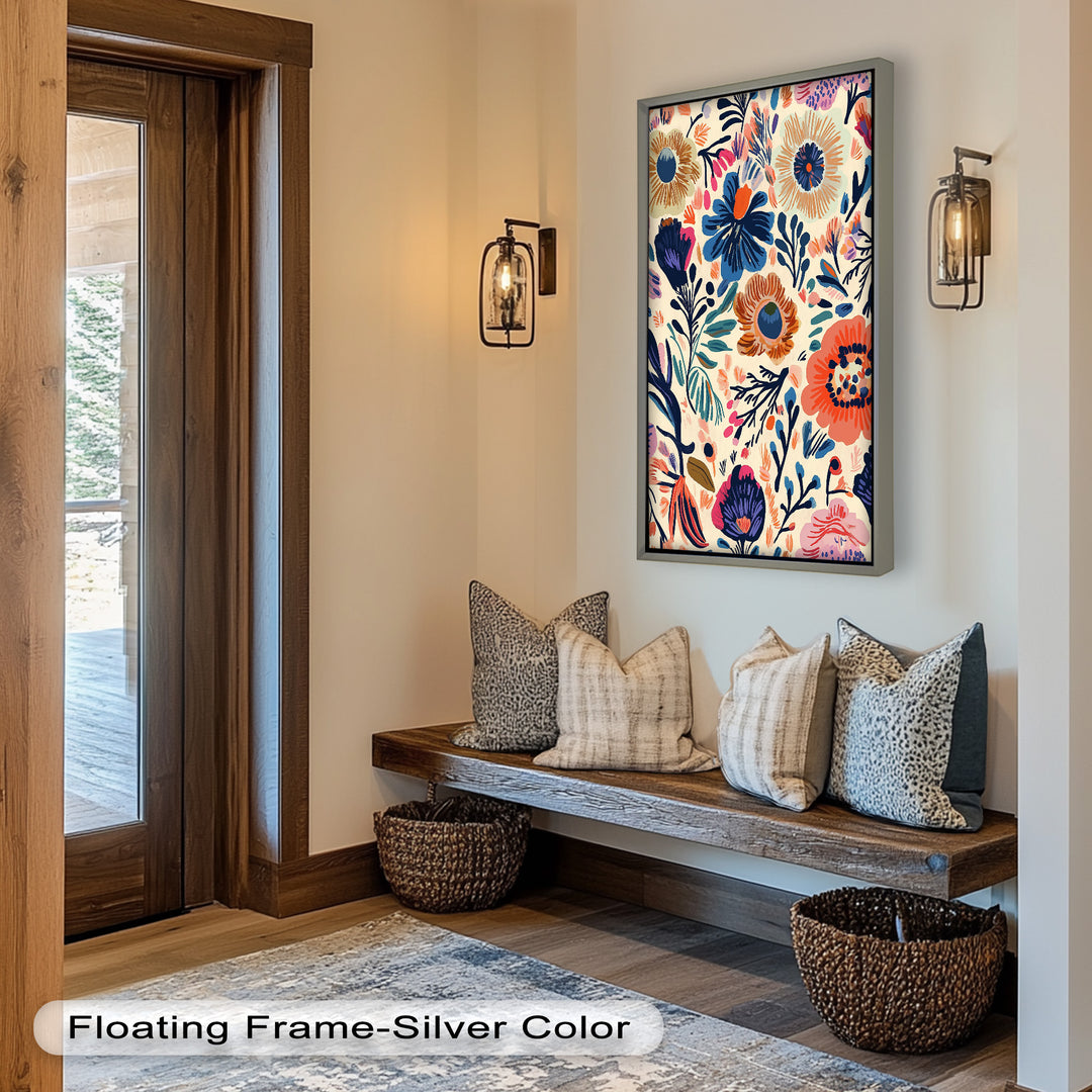 Garden Reverie – Expressive Boho Floral Oil Painting
