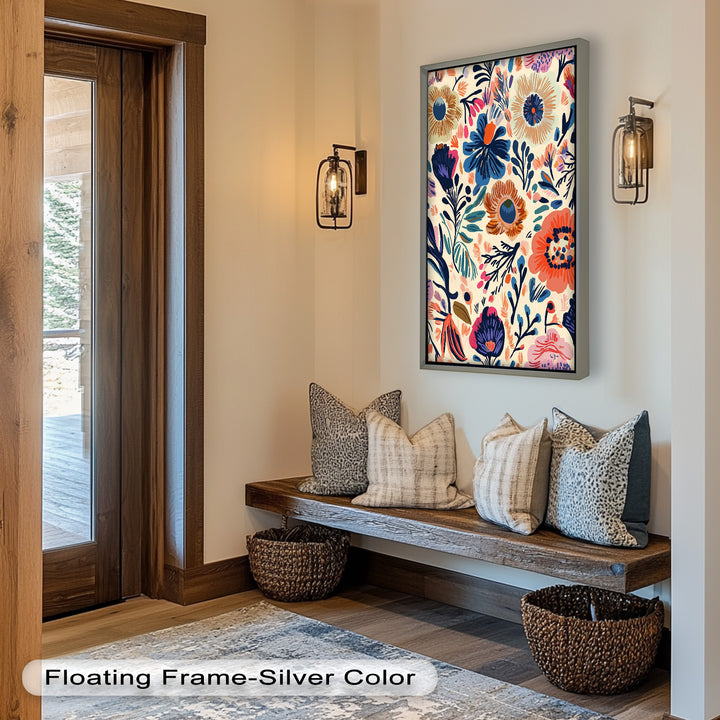 Garden Reverie – Expressive Boho Floral Oil Painting