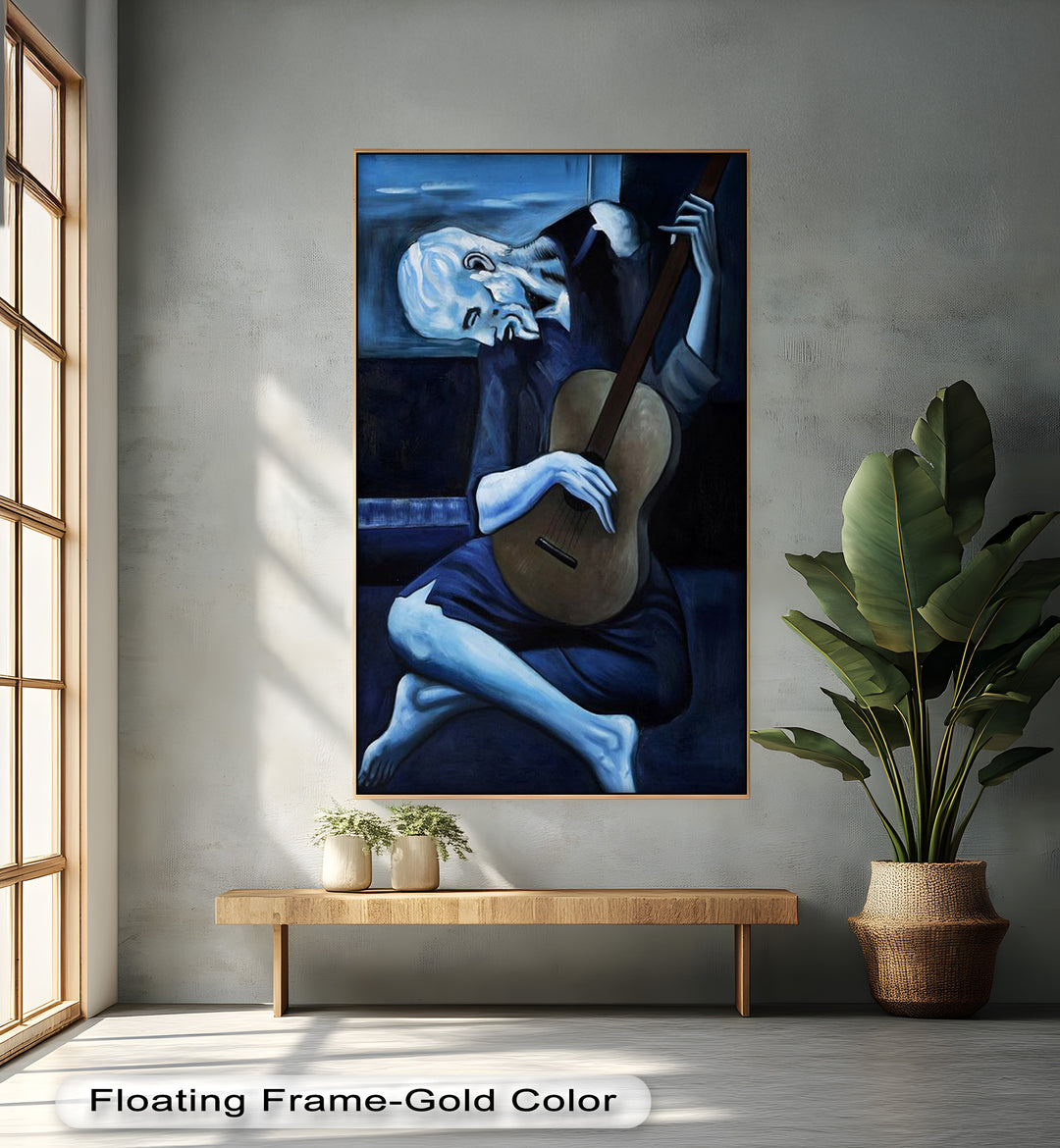 Melancholy Strings – Blue Period Picasso Oil Painting