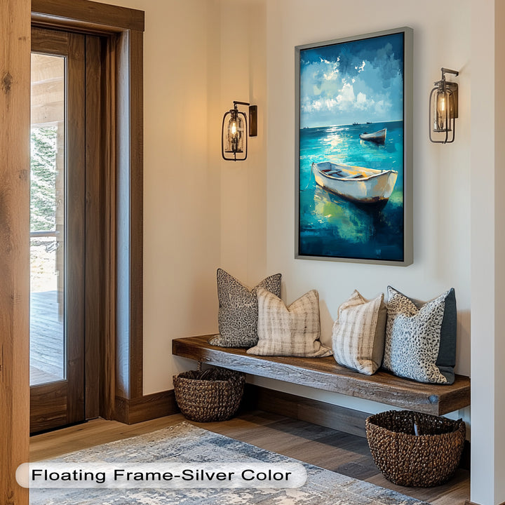 Still Waters at Sea – Boat Oil Painting