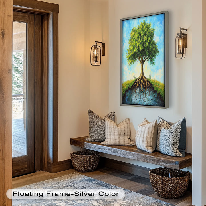 Firmly Planted – Tree of Faith with Roots Oil Painting