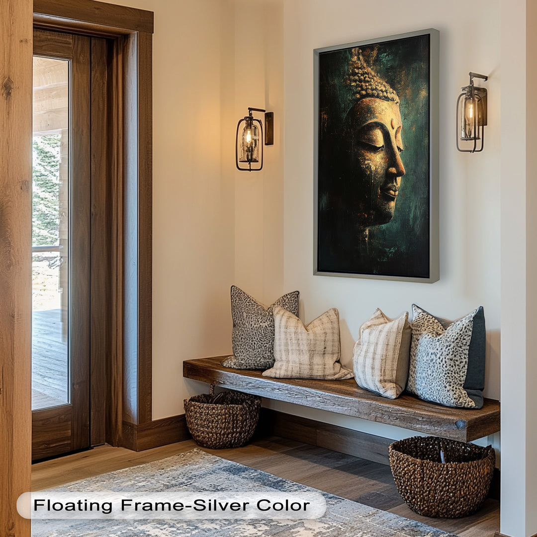 Buddha Face Wall Art – Religious Oil Painting