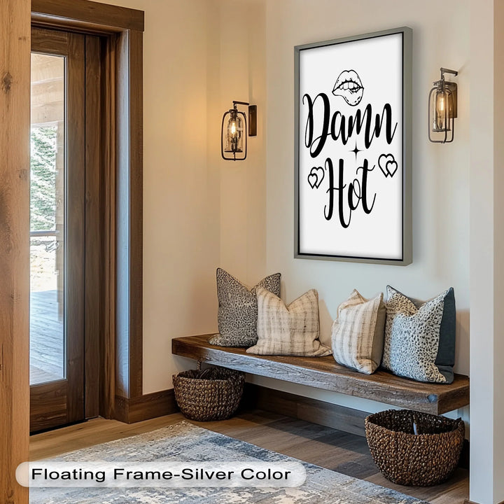 Damn Hot – Flirty Typography Oil Painting - MyPhotoStation