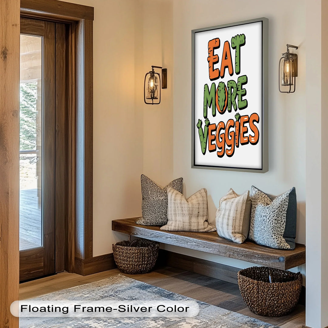 Eat More Veggies – Colorful Letters Oil Painting - MyPhotoStation
