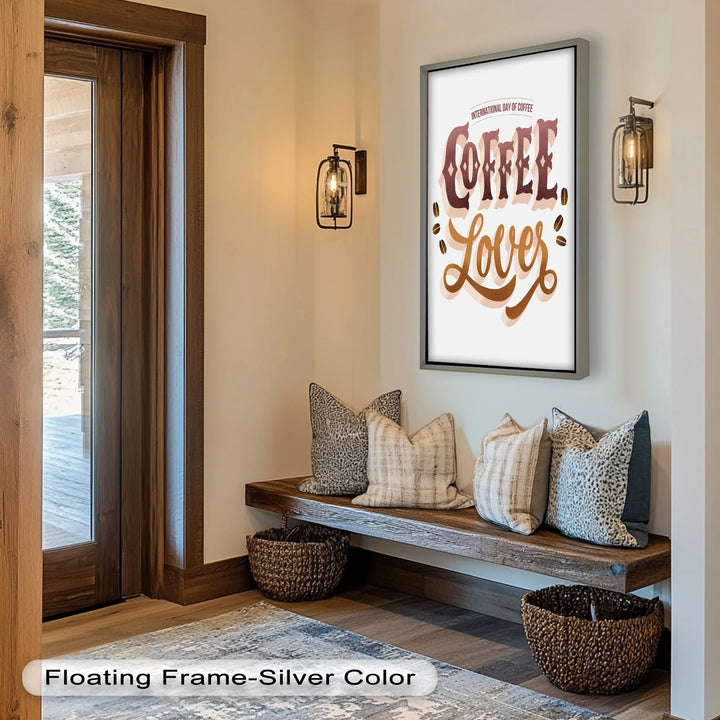 Coffee Lover Typography Art – Coffee Day Oil Painting - MyPhotoStation