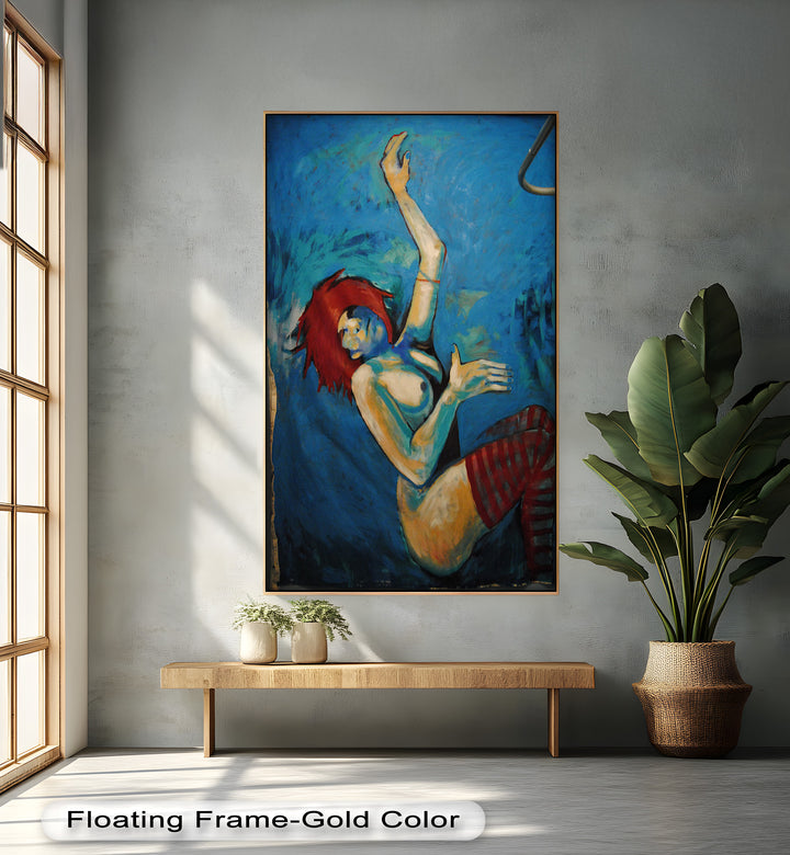 Red-Haired Nude with Blue Shadows - Picasso Oil Painting