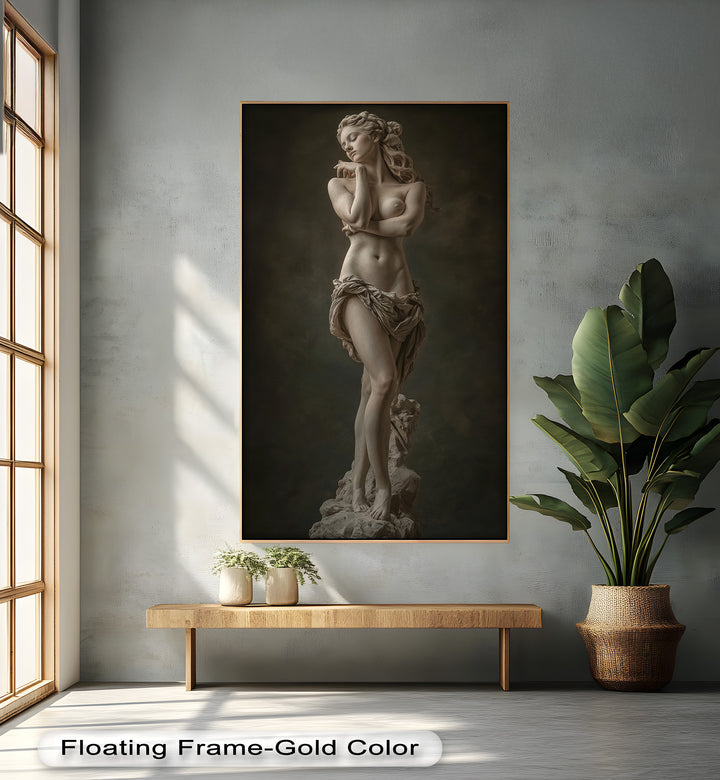Marble Muse – Classical Nude Oil Painting