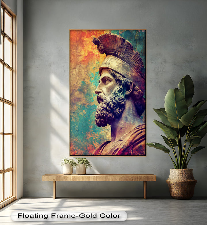 Greek Hero Bust - Mythology Oil Painting