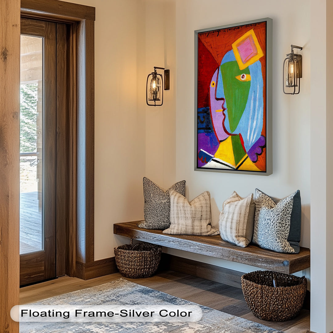 Vibrant Duality – Picasso-Inspired Abstract Oil Painting