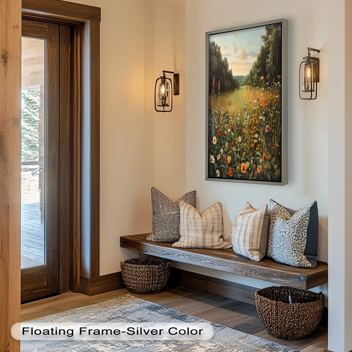 Whispers of Meadow Bloom – Colorful Wildflower Field Oil Painting