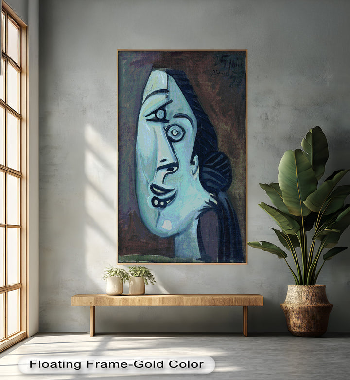 Twilight Gaze – Surreal Blue Picasso Oil Painting