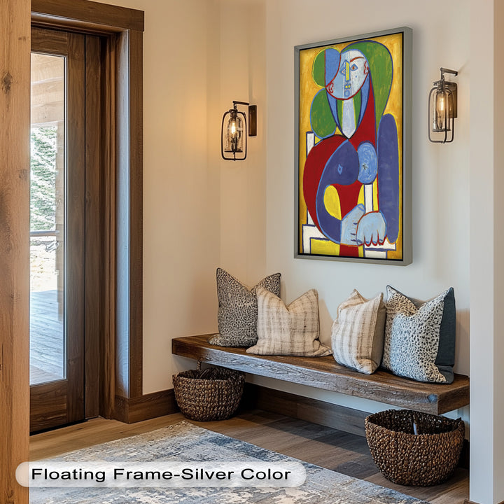 Color Harmony – Abstract Seated Woman Picasso Oil Painting