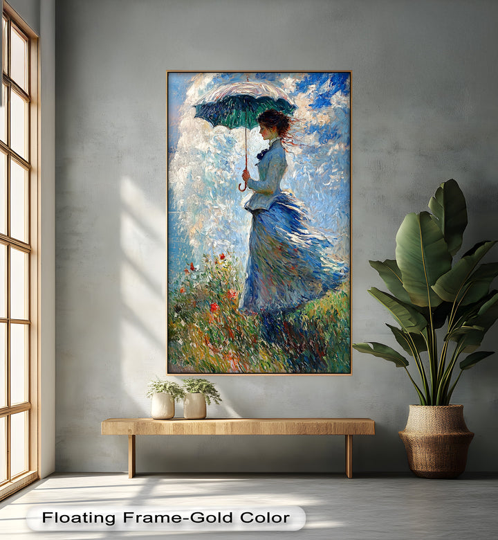 Lady in the Breeze – Impressionist Oil Painting