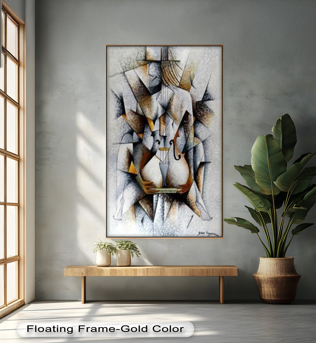 Cubist Nude with Violin - Picasso Oil Painting