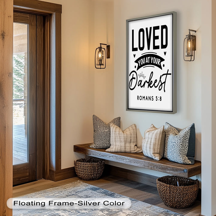 Loved You at Your Darkest – Bible Verse Oil Painting