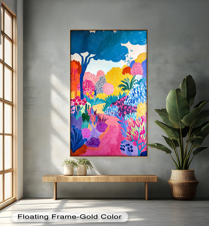 Vibrant Fauvist Garden – Expressive Nature Oil Painting