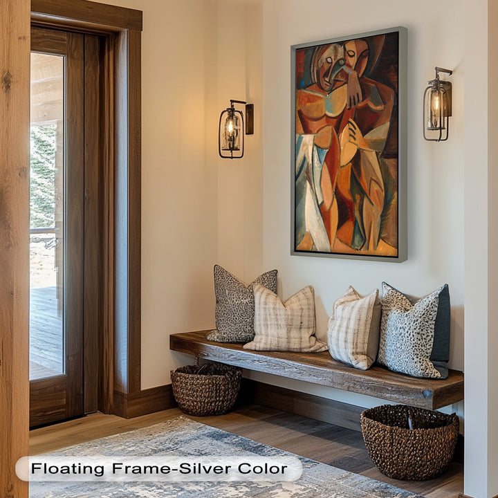 Embrace in Earth Tones – Picasso Oil Painting