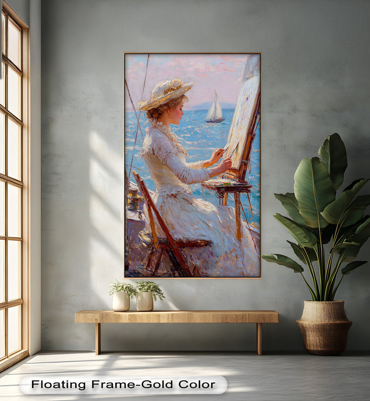 Seaside Muse – Impressionist Oil Painting