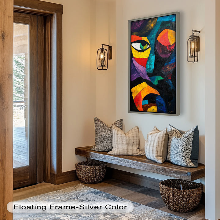 Abstract Eye Expression – Fauvism Oil Painting