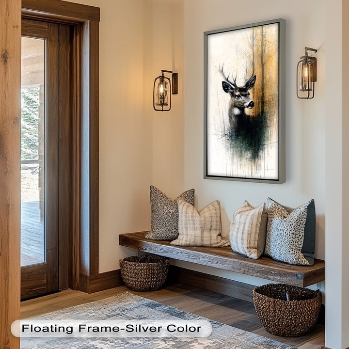 Majestic Deer Portrait - Animal Oil Painting