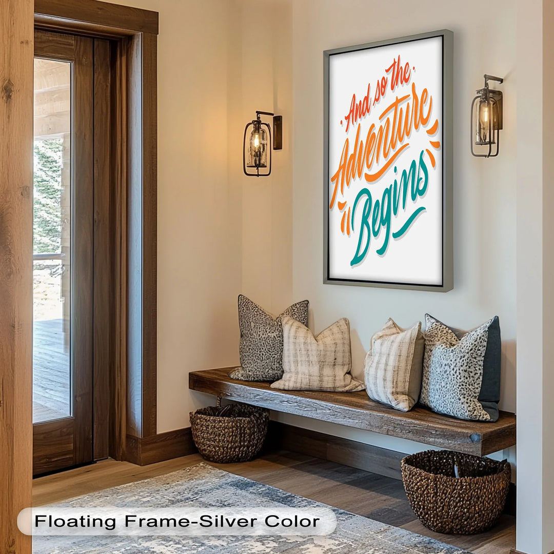 And So the Adventure Begins – Colorful Motivational Oil Painting - MyPhotoStation