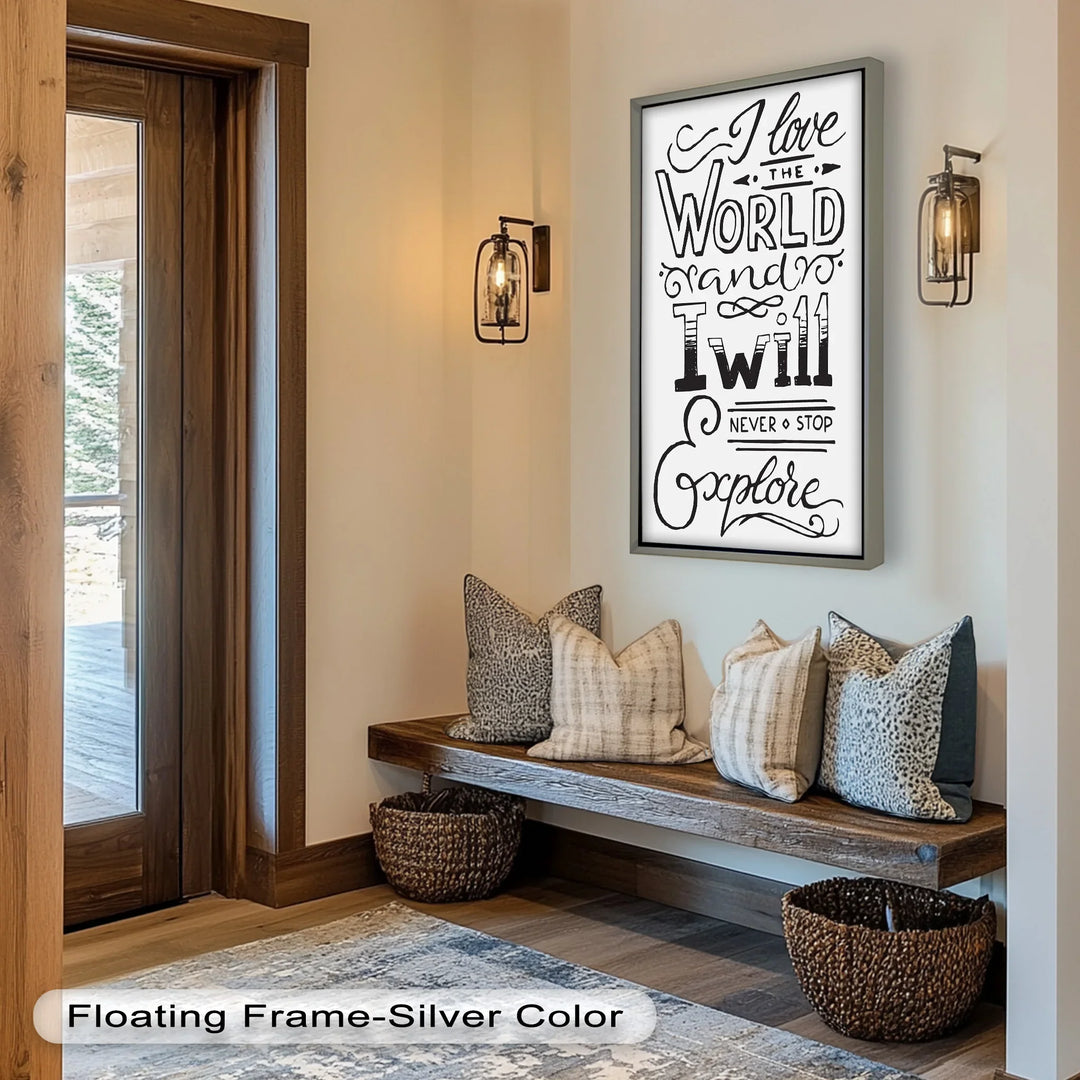 Adventure Typography Art – I Will Never Stop Explore Oil Painting - MyPhotoStation