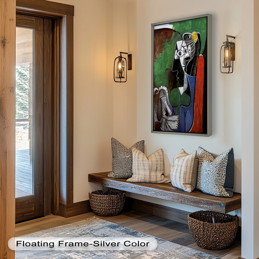 Lady with Poodle – Surreal Cubist Portrait Picasso Oil Painting