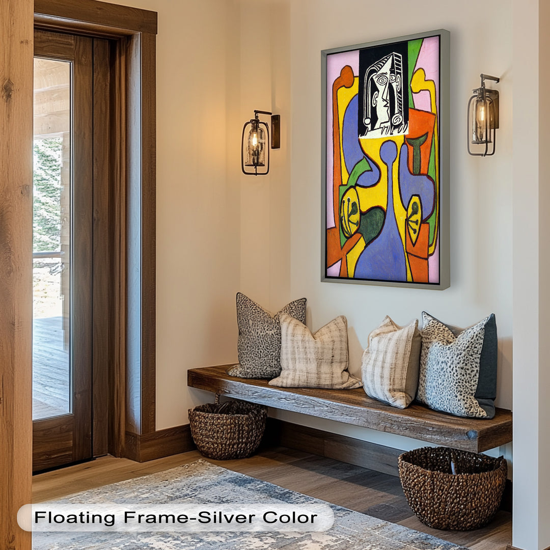 The Mask of Form – Bold Geometric Expression Picasso Oil Painting