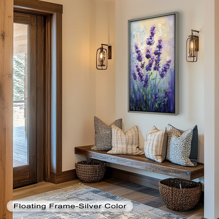 Impressionist Lavender Stalks - Flower Oil Painting