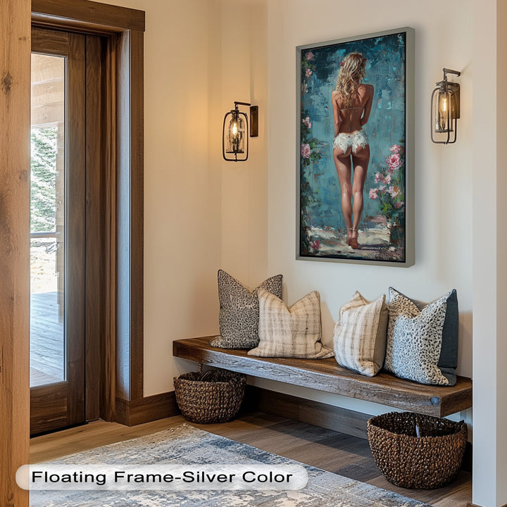 Garden Muse – Romantic Floral Nude Oil Painting