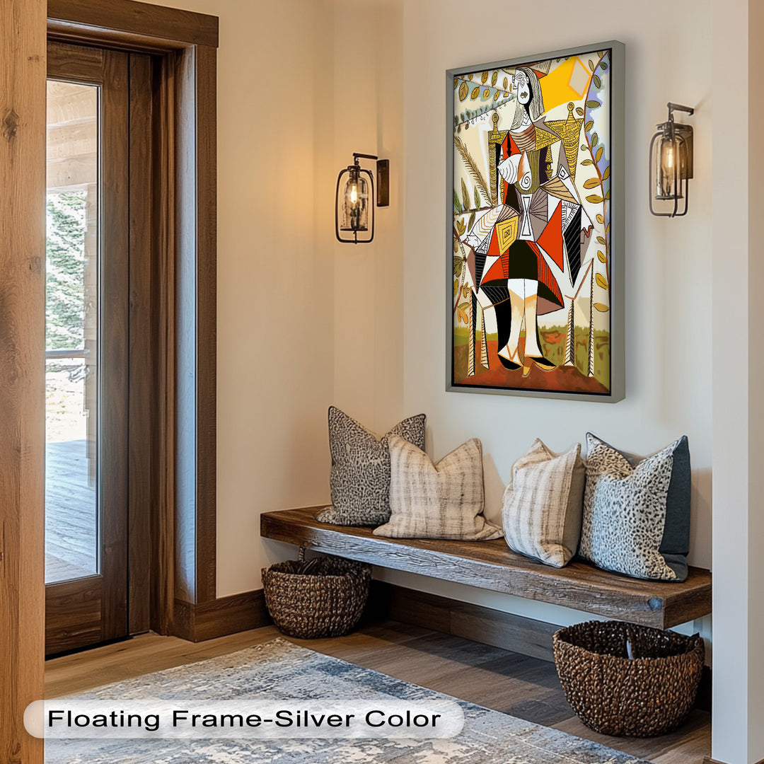 Queen Among Leaves – Picasso Style Cubist Oil Painting