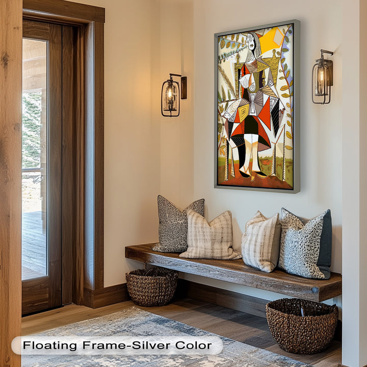 Queen Among Leaves – Picasso Style Cubist Oil Painting