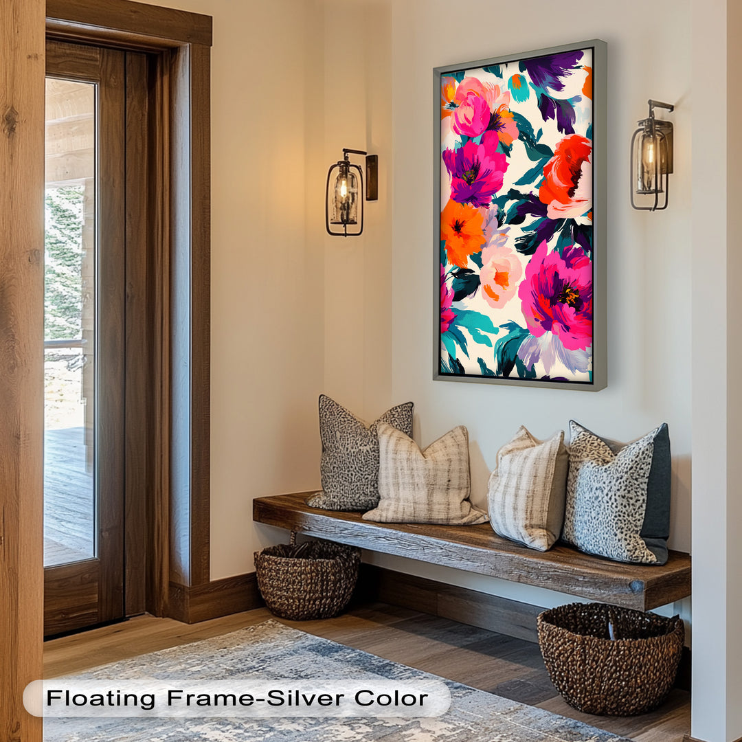 Bold Boho Bloom – Fauvist Floral Explosion Oil Painting