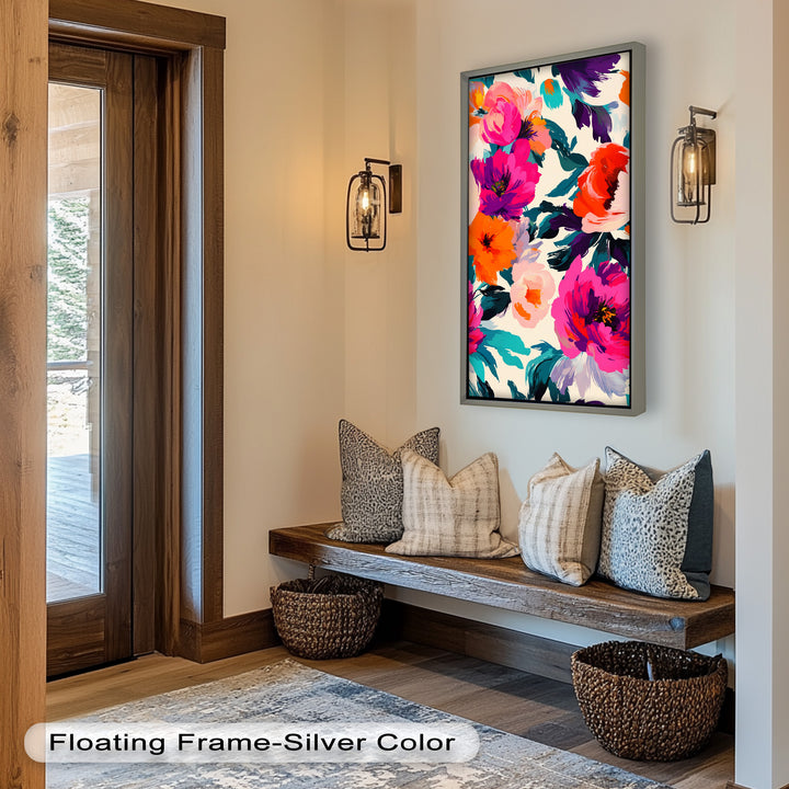 Bold Boho Bloom – Fauvist Floral Explosion Oil Painting