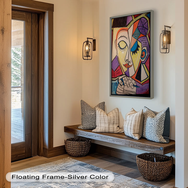 Unified Gaze – Dual Expression Abstract Picasso Oil Painting