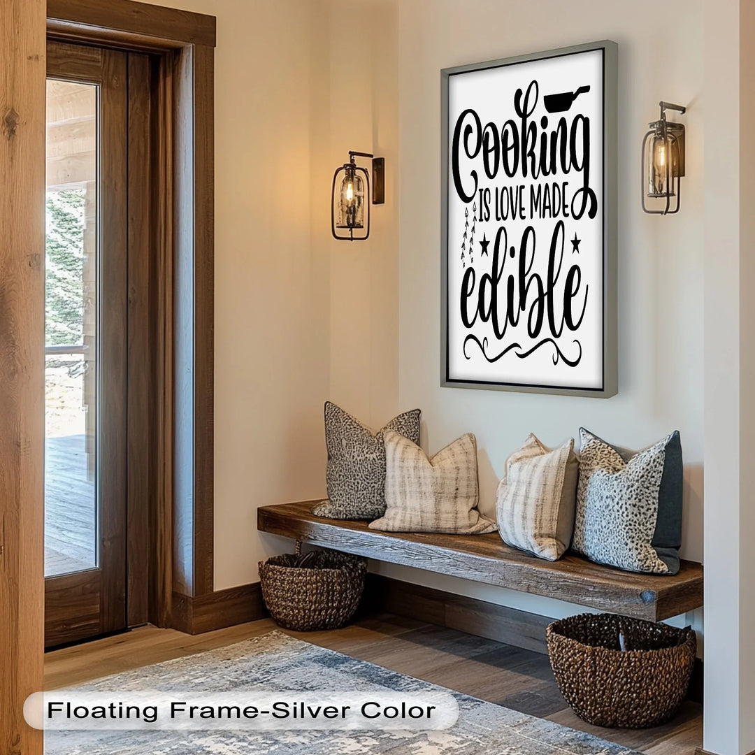 Cooking Is Love Made Edible – Framed Oil Painting - MyPhotoStation
