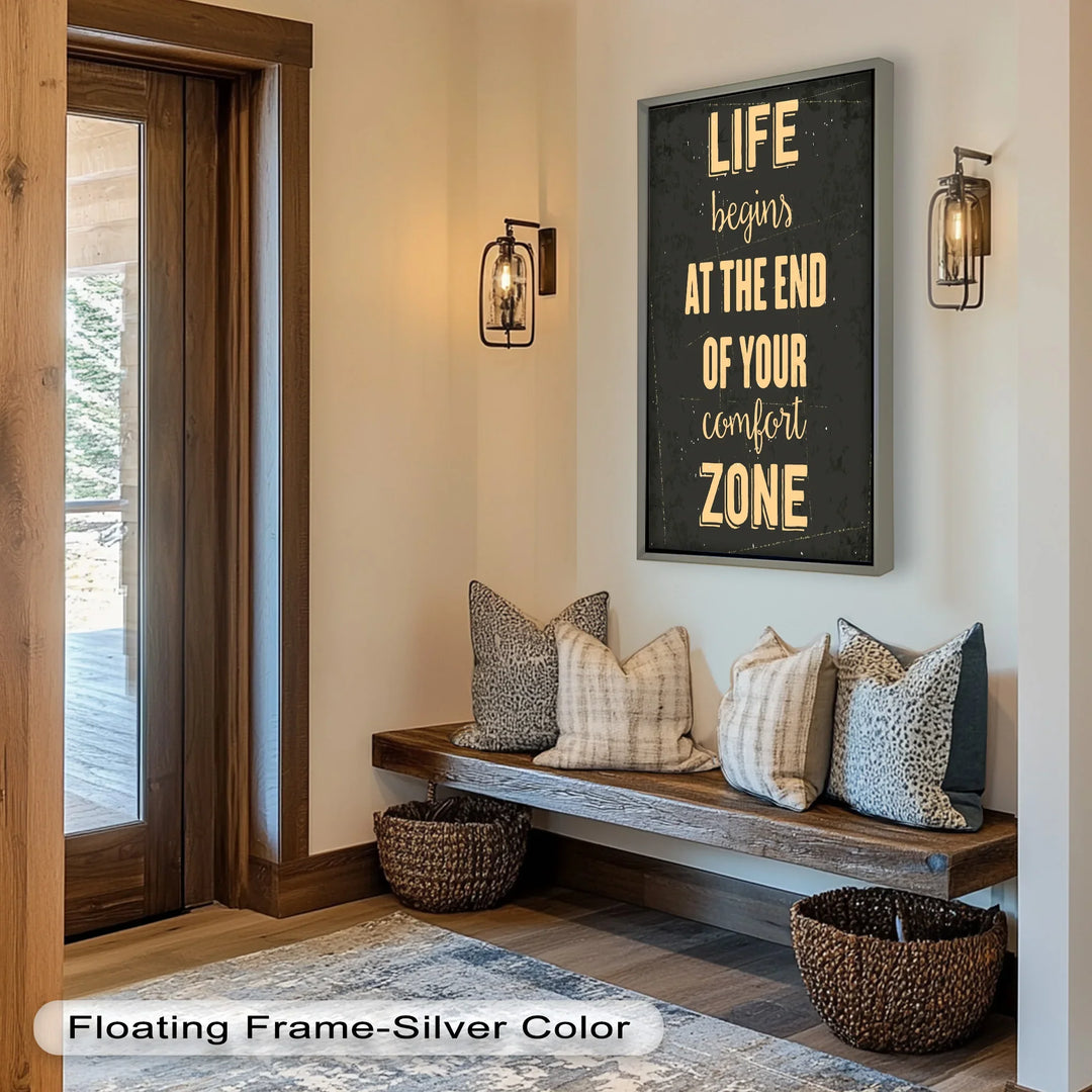 Life Begins at the End – Motivational Oil Painting - MyPhotoStation