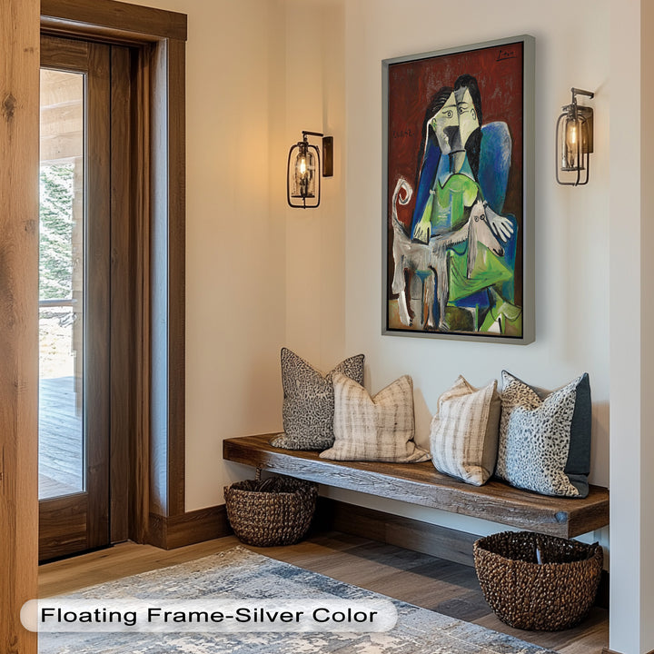 Woman with Afghan Hound – Picasso Oil Painting