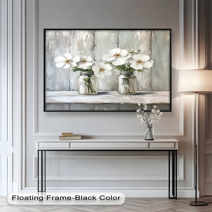White Flower Jar Still Life – Floral Oil Paintings