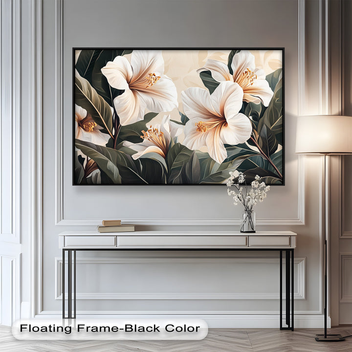 White Hibiscus – Botanical Oil Painting